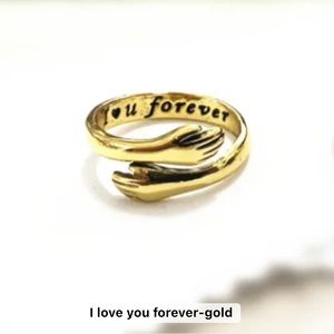 NEW “I ❤️ u forever” Adjustable Ring, gold